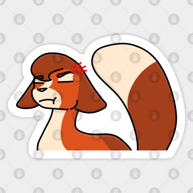 Angry Squirrelpaw Sticker by ceolsonart